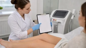Kwalifikacja przed depilacją laserową i omówienie przeciwwskazań