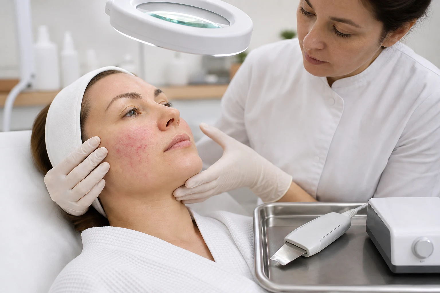 Ocena reaktywnej cery przed rezygnacją z peelingu kawitacyjnego